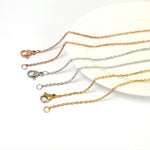 SG.587 // Surgical Steel 2 mm necklace chain finished (50 cm) [Siver,Gold, RoseGold], 1 pc