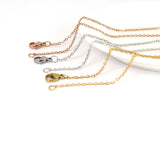 SG.587 // Surgical Steel 2 mm necklace chain finished (50 cm) [Siver,Gold, RoseGold], 1 pc