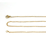 SG.587 // Surgical Steel 2 mm necklace chain finished (50 cm) [Siver,Gold, RoseGold], 1 pc