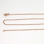 SG.587 // Surgical Steel 2 mm necklace chain finished (50 cm) [Siver,Gold, RoseGold], 1 pc