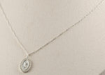 [ 925 Sterling silver ] Rose Pendant Bone Chain Silver Necklace