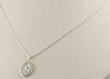 [ 925 Sterling silver ] Rose Pendant Bone Chain Silver Necklace