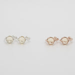 [ 925 Sterling silver ] Gemstone One-Touch Silver Earring