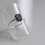 [ 925 Sterling silver ] Purple Square Silver Ring