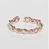 [ 925 Sterling silver ] Heart Knot Open Silver Ring