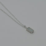 [ 925 Sterling silver ] Blue Baguette Rope Chain Silver Necklace