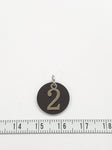 SG.155 // Surgical Steel Circle Number Pendant, 2 Pc