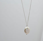 [ 925 Sterling silver ] Baroque Pearl Pendant Silver Necklace