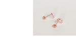 [ 925 Sterling silver ] Rose Quartz Stone Earring