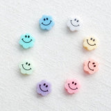 PD.1275 //  Acrylic Flower Smile Pass-type Pendant, 2 Pc / 5-4091-00