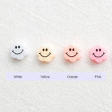 PD.1275 //  Acrylic Flower Smile Pass-type Pendant, 2 Pc / 5-4091-00