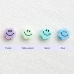 PD.1275 //  Acrylic Flower Smile Pass-type Pendant, 2 Pc / 5-4091-00