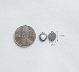 SG.168 // Surgical Steel Epoxy Dot Heart Pendant , 1 Pc [5-6512-04]