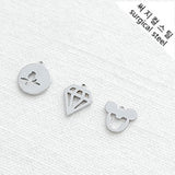 SG.466 // Surgical Steel Mini Pendant , 2pc / 5-6572-02