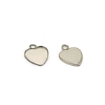 SG.521 // Surgical Steel Heart resin pendant [Siver], 1 pc