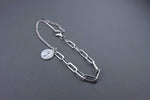 [ 925 Sterling silver ] Clip Chain Mix Silver Ankle Bracelet