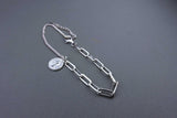 [ 925 Sterling silver ] Clip Chain Mix Silver Ankle Bracelet