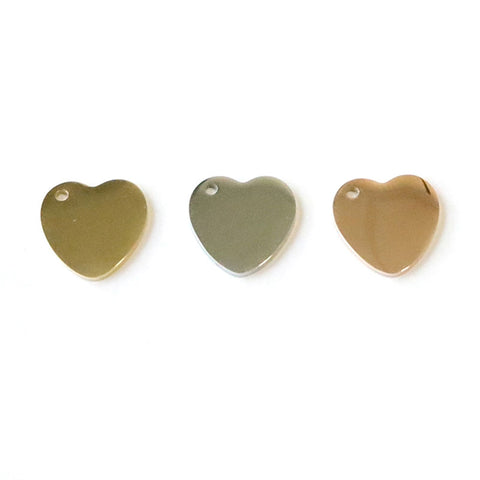 SG.522 // Surgical Steel Heart Pendant [Siver, Gold, Rose Gold], 1 pc