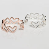 [ 925 Sterling silver ] Heart Open Silver Ring