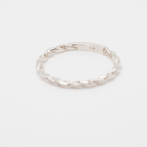 [ 925 Sterling silver ] Twist Silver Ring-Silver