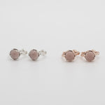 [ 925 Sterling silver ] Gemstone One-Touch Silver Earring