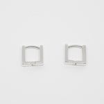 [ 925 Sterling silver ] Mini Square One Touch Silver Earring