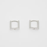 [ 925 Sterling silver ] Mini Square One Touch Silver Earring