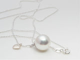 [ 925 Sterling silver ] Heart Pearl Silver Necklace