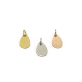 SG.541 // Surgical Steel Mini teardrops Pendant [Siver, Gold, Rose Gold], 1 pc