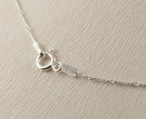 [ 925 Sterling silver ] Rose Pendant Bone Chain Silver Necklace