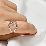 [ 925 Sterling silver ] Cross Ring Open Silver Ring