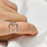 [ 925 Sterling silver ] Cross Ring Open Silver Ring