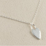 [ 925 Sterling silver ] Lock Heart Pendant Silver Necklace