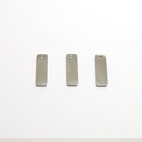 SG.559 // Surgical Steel rectangular tag pendant [Siver], 1 pc