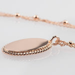 [ 925 Sterling silver ] Oval Mirror Pendant Silver Necklace