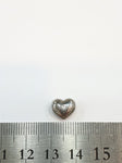 SG.113 // Surgical Steel Through Cubic Heart Pendant , 2 Pc