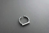 [ 925 Sterling silver ] Square Design Chain Open Silver Ring