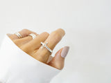 [ 925 Sterling silver ] Cross Open Silver Ring