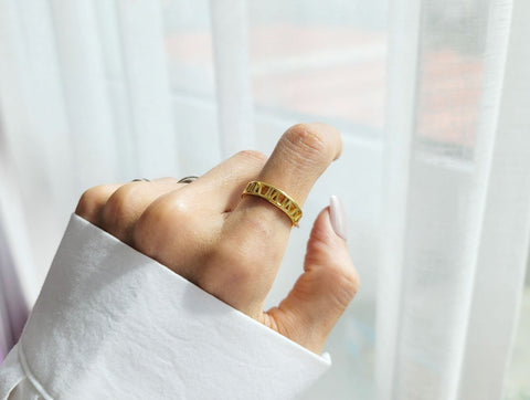 [ 925 Sterling silver ] Roman Numeric Open Silver Ring