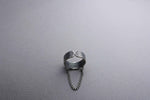 [ 925 Sterling silver ] Heart Point Chain Open Silver Ring