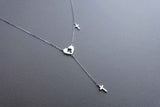 [ 925 Sterling silver ] Cross Drop Pendant Silver Necklace