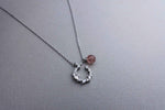 [ 925 Sterling silver ] Cubic New Moon Silver Necklace