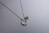 [ 925 Sterling silver ] Cubic New Moon Silver Necklace