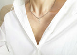[ 925 Sterling silver ] Cross Pendant Silver Necklace