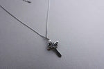 [ 925 Sterling silver ] Cross&Ring Pendant Silver Necklace