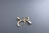 [ 925 Sterling silver ] Blue Cubic Silver Earring