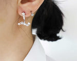 [ 925 Sterling silver ] Star Design Drop Silver Earring