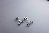 [ 925 Sterling silver ] Star Design Drop Silver Earring