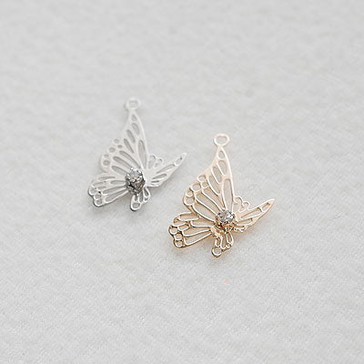 PD.2075 // Side Butterfly Pendant, 2 Pc [5-2111-01]