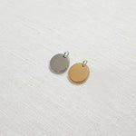 SG.038 // 12mm Rope Round Surgical Steel Pendant, 2 Pc